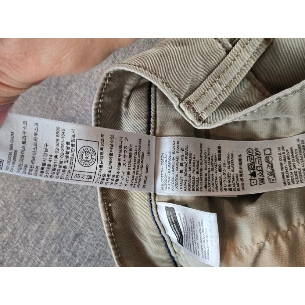 Levis XX Chino Pants Mens 28x29 Khaki Tan Relaxed Straight Skater Casual